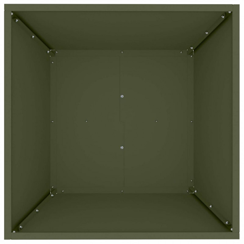 Doniczka ogrodowa Zielony oliwkowy 50 x 50 x 15 cm