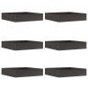 Krawężnik do trawnika 6 pcs Czarny 60 x 60 x 13 cm Stal
