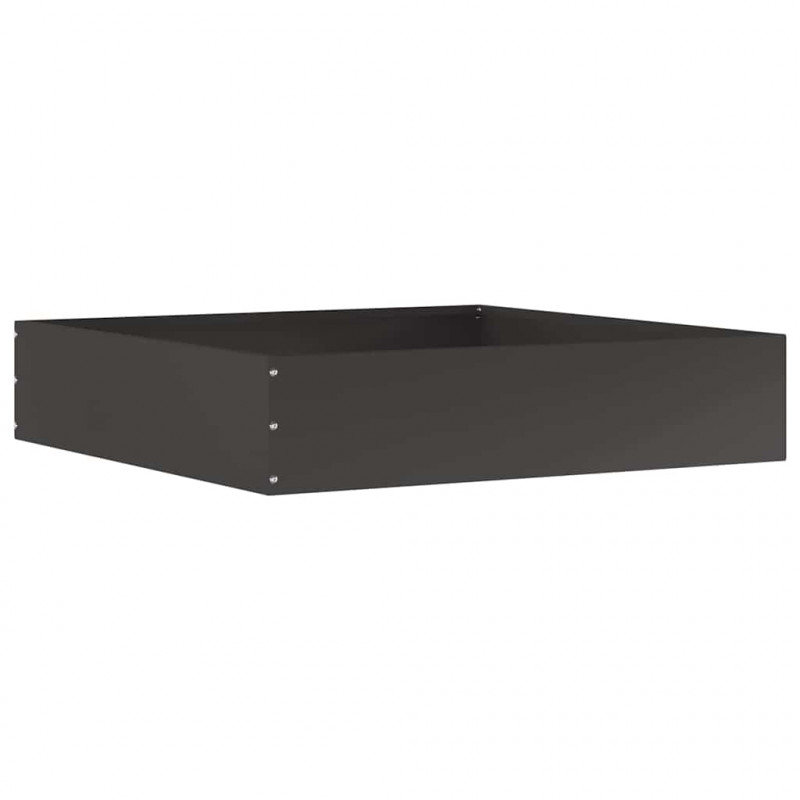 Krawężnik do trawnika 6 pcs Czarny 60 x 60 x 13 cm Stal