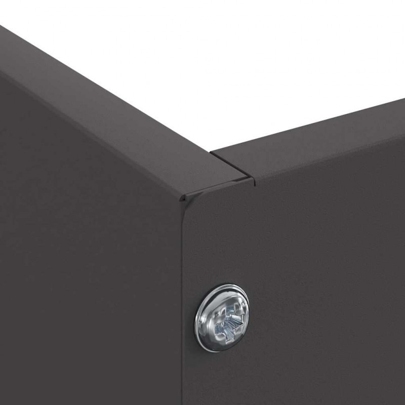 Krawężnik do trawnika 6 pcs Czarny 60 x 60 x 13 cm Stal