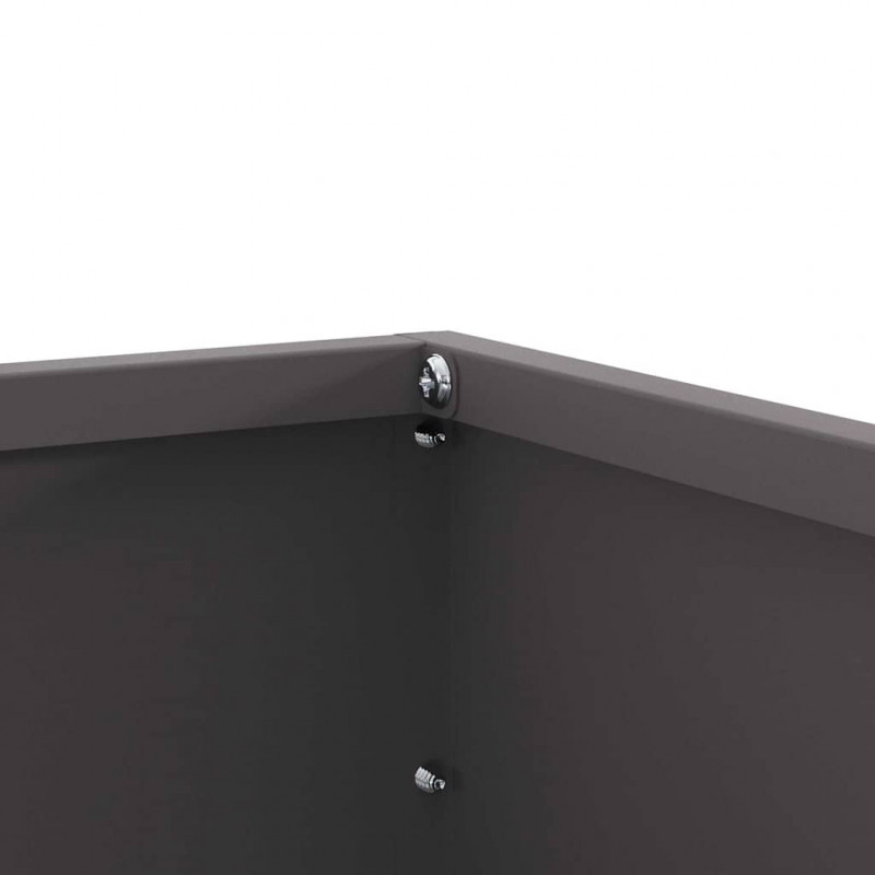 Krawężnik do trawnika 6 pcs Czarny 60 x 60 x 13 cm Stal