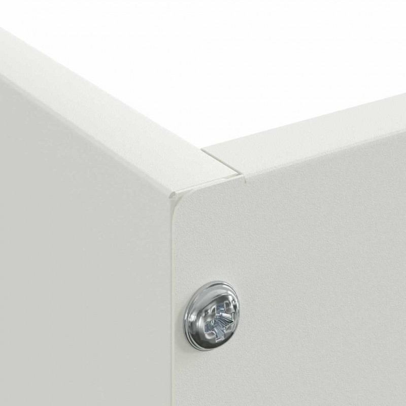 Krawężnik do trawnika Biały 60 x 60 x 13 cm Stal