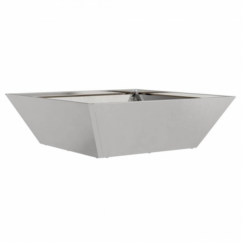 Doniczka ogrodowa Srebrny 50 x 50 x 15 cm Stal nierdzewna