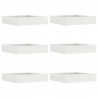 Krawężnik do trawnika 6 pcs Biały 60 x 60 x 13 cm Stal