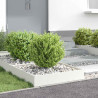 Krawężnik do trawnika 6 pcs Biały 60 x 60 x 13 cm Stal