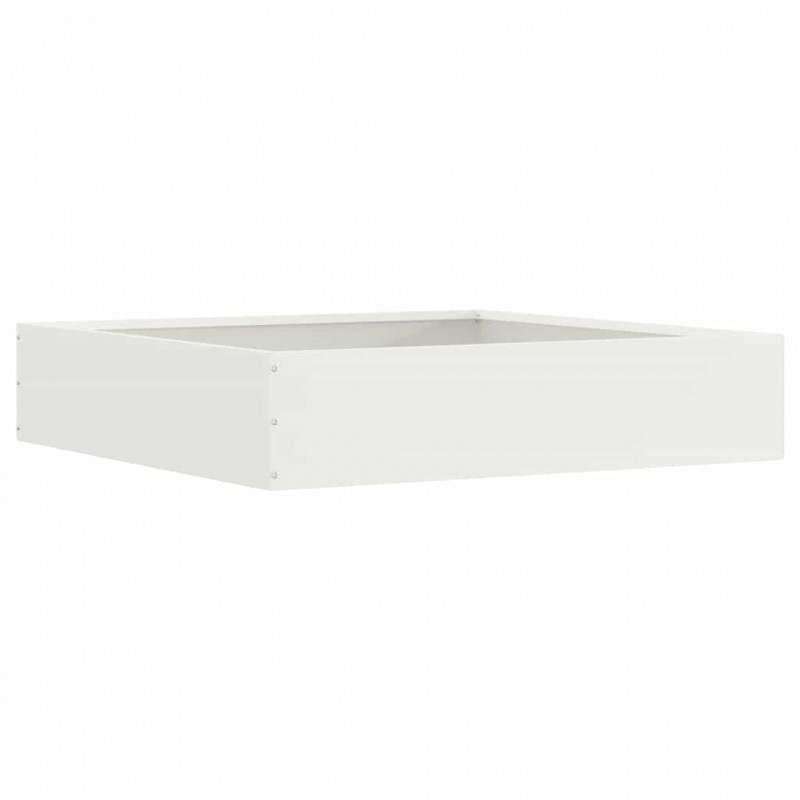 Krawężnik do trawnika 6 pcs Biały 60 x 60 x 13 cm Stal