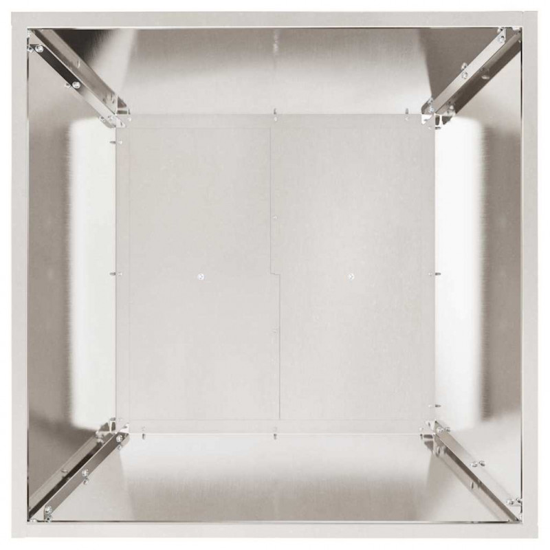 Doniczka ogrodowa Srebrny 50 x 50 x 15 cm Stal nierdzewna