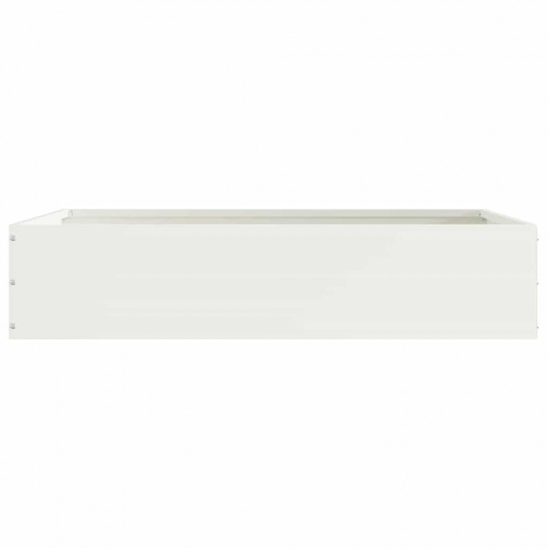 Krawężnik do trawnika 6 pcs Biały 60 x 60 x 13 cm Stal