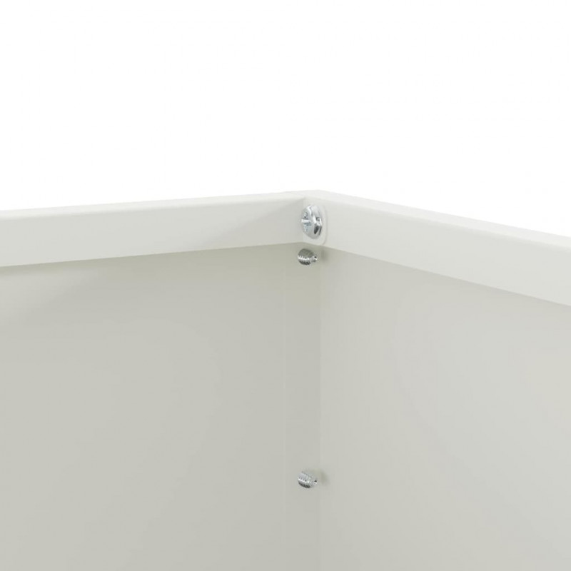 Krawężnik do trawnika 6 pcs Biały 60 x 60 x 13 cm Stal