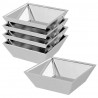 Doniczka ogrodowa 5 pcs Srebrny 50 x 50 x 15 cm Stal nierdzewna