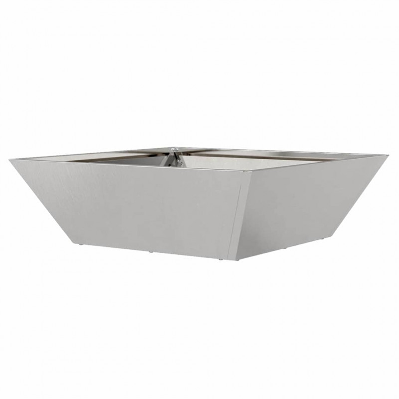 Doniczka ogrodowa 5 pcs Srebrny 50 x 50 x 15 cm Stal nierdzewna