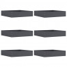 Krawężnik do trawnika 6 pcs Antracyt 60 x 60 x 13 cm Stal