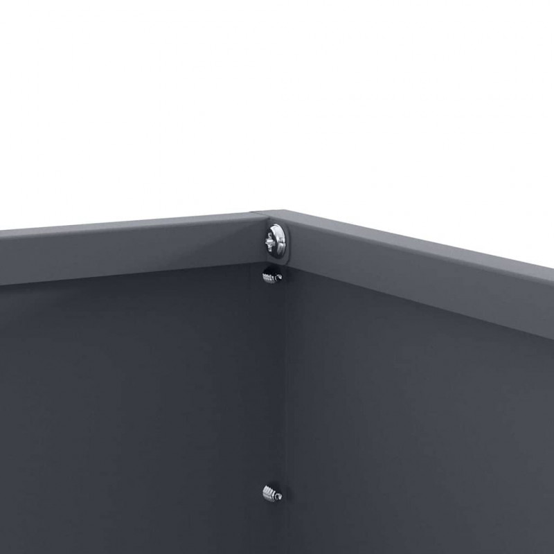 Krawężnik do trawnika 6 pcs Antracyt 60 x 60 x 13 cm Stal