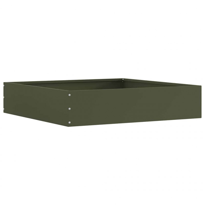 Krawężnik do trawnika Zielony oliwkowy 60 x 60 x 13 cm Stal