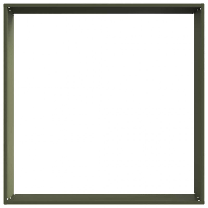 Krawężnik do trawnika Zielony oliwkowy 60 x 60 x 13 cm Stal