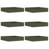 Krawężnik do trawnika 6 pcs Zielony oliwkowy 60 x 60 x 13 cm