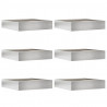 Krawężnik do trawnika 6 pcs Srebrny 60 x 60 x 13 cm