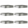 Krawężnik do trawnika 6 pcs Srebrny 60 x 60 x 13 cm