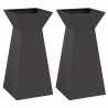 Donica słupowa 2 pcs Czarny 35 x 35 x 73 cm