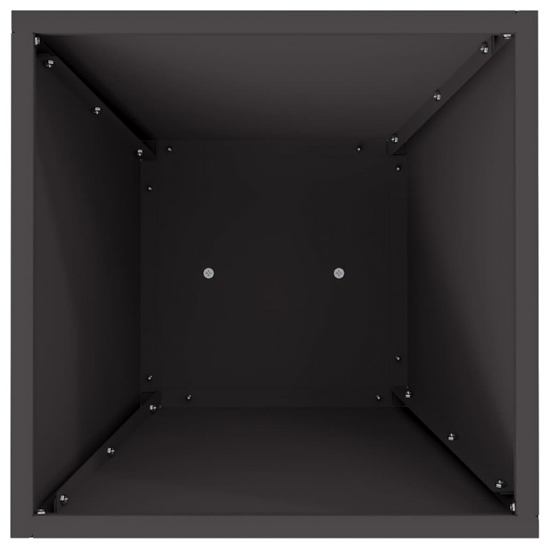 Donica słupowa 2 pcs Czarny 35 x 35 x 73 cm