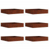 Krawężnik do trawnika 6 pcs Rdzawy 60 x 60 x 13 cm
