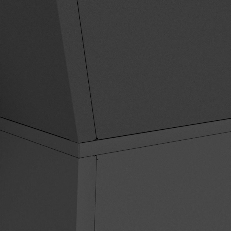 Donica słupowa 2 pcs Czarny 35 x 35 x 73 cm