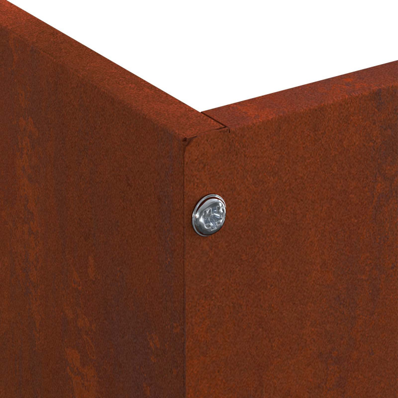 Krawężnik do trawnika 6 pcs Rdzawy 60 x 60 x 13 cm