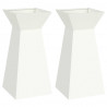 Donica słupowa 2 pcs Biały 35 x 35 x 73 cm