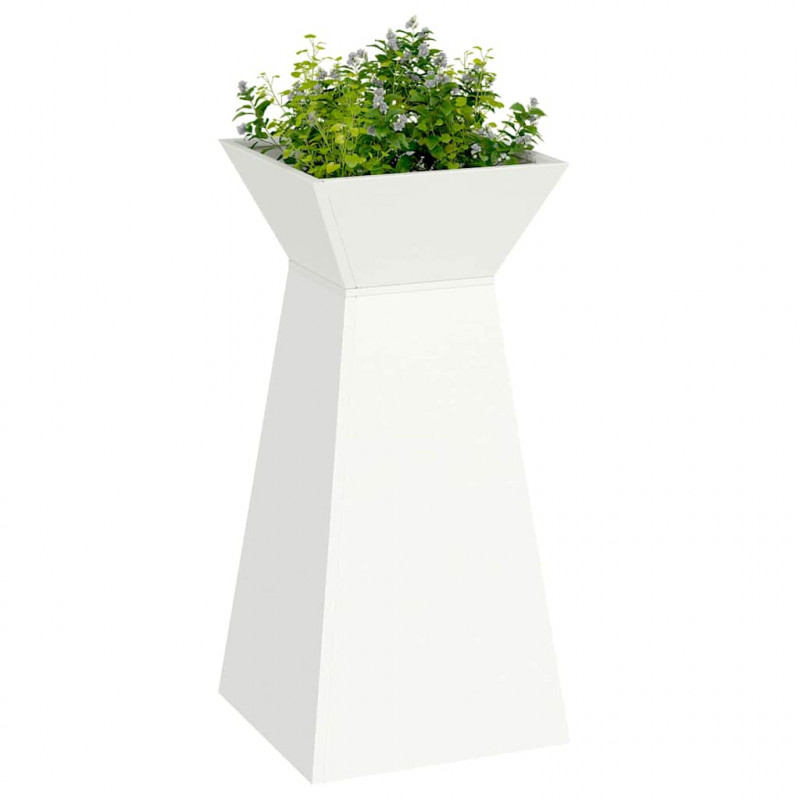 Donica słupowa 2 pcs Biały 35 x 35 x 73 cm