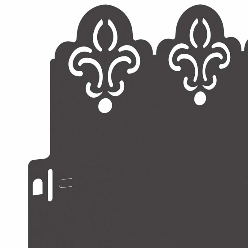 Obrzeża trawnikowe 20 pcs Czarny 103 x 0,05 x 22 cm Stal