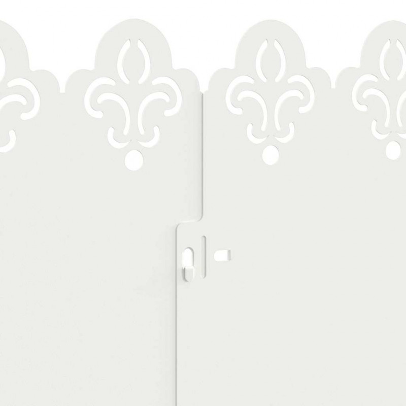 Obrzeża trawnikowe 20 pcs Biały 103 x 0,05 x 22 cm Stal