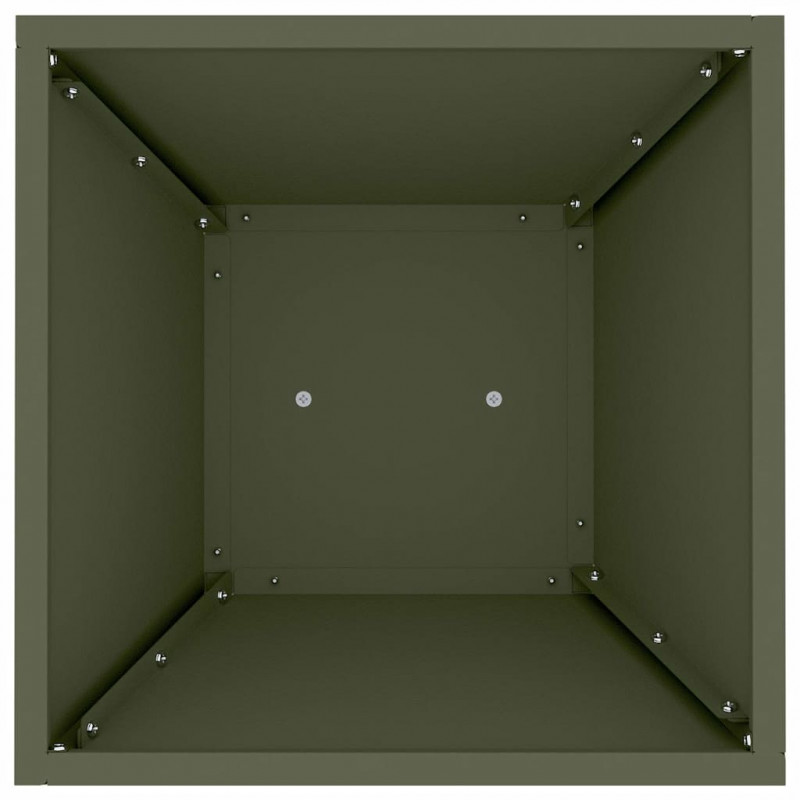 Donica słupowa Oliwkowy 35 x 35 x 73 cm