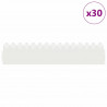 Obrzeża trawnikowe 30 pcs Biały 103 x 0,05 x 22 cm Stal