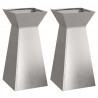 Donica słupowa 2 pcs Srebrny 35 x 35 x 73 cm
