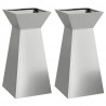 Donica słupowa 2 pcs Srebrny 35 x 35 x 73 cm