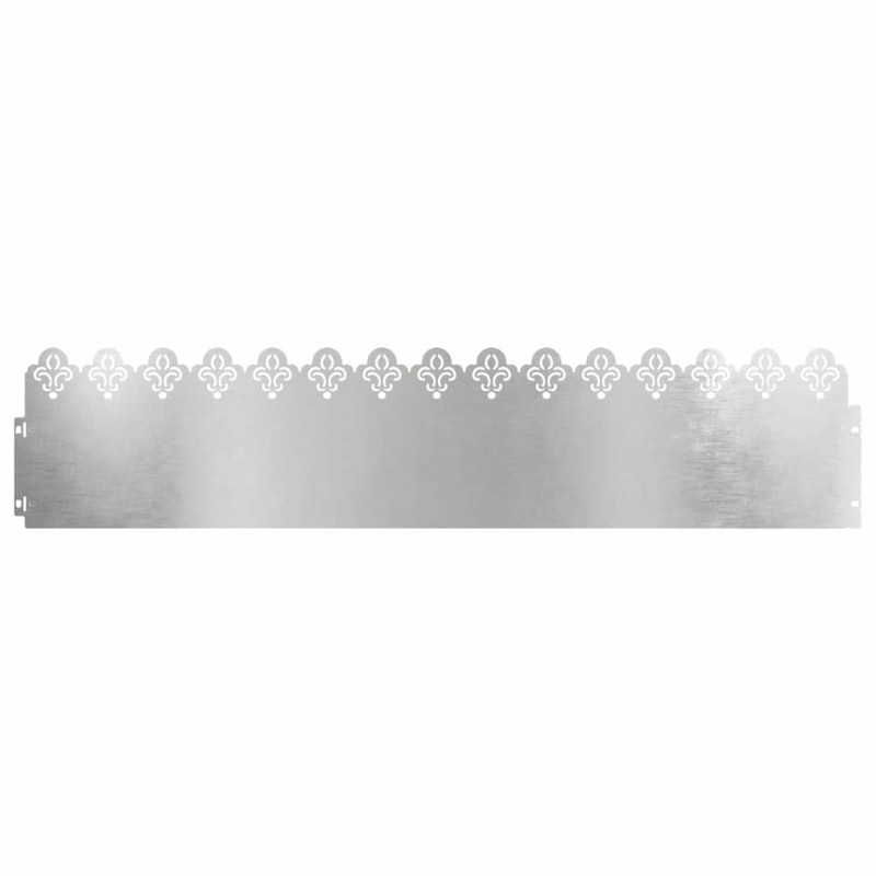 Obrzeża trawnikowe 30 pcs Srebrny 103 x 0,05 x 22 cm