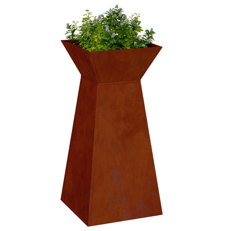 Donica słupowa 2 pcs Srebrny 35 x 35 x 73 cm