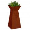 Donica słupowa 2 pcs Srebrny 35 x 35 x 73 cm
