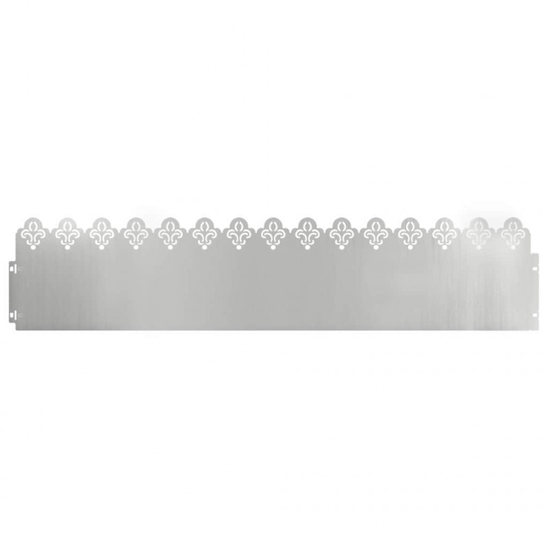 Obrzeża trawnikowe 20 pcs Srebrny 103 x 0,05 x 22 cm