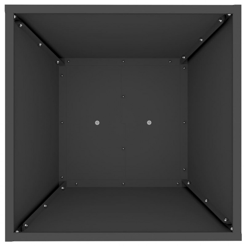 Donica słupowa Czarny 40 x 40 x 100 cm