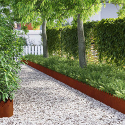 Obrzeża trawnikowe 20 pcs Rdzawy 103 x 0,05 x 22 cm