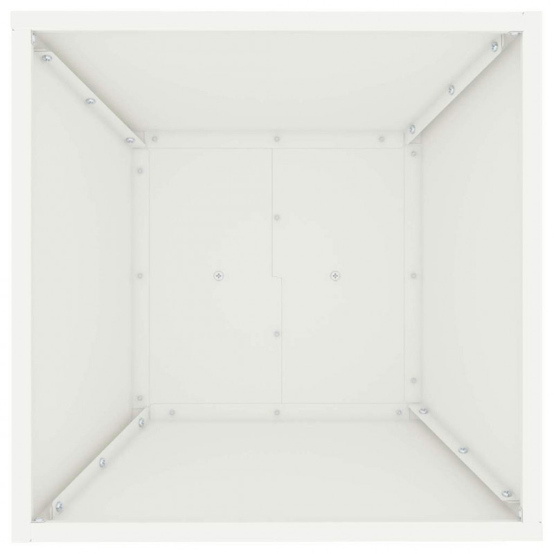 Donica słupowa Biały 40 x 40 x 100 cm