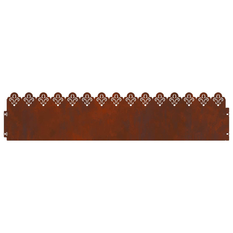 Obrzeża trawnikowe 20 pcs Rdzawy 103 x 0,05 x 22 cm