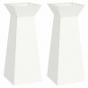 Donica słupowa 2 pcs Biały 40 x 40 x 100 cm