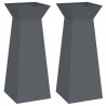 Donica słupowa 2 pcs Antracyt 40 x 40 x 100 cm