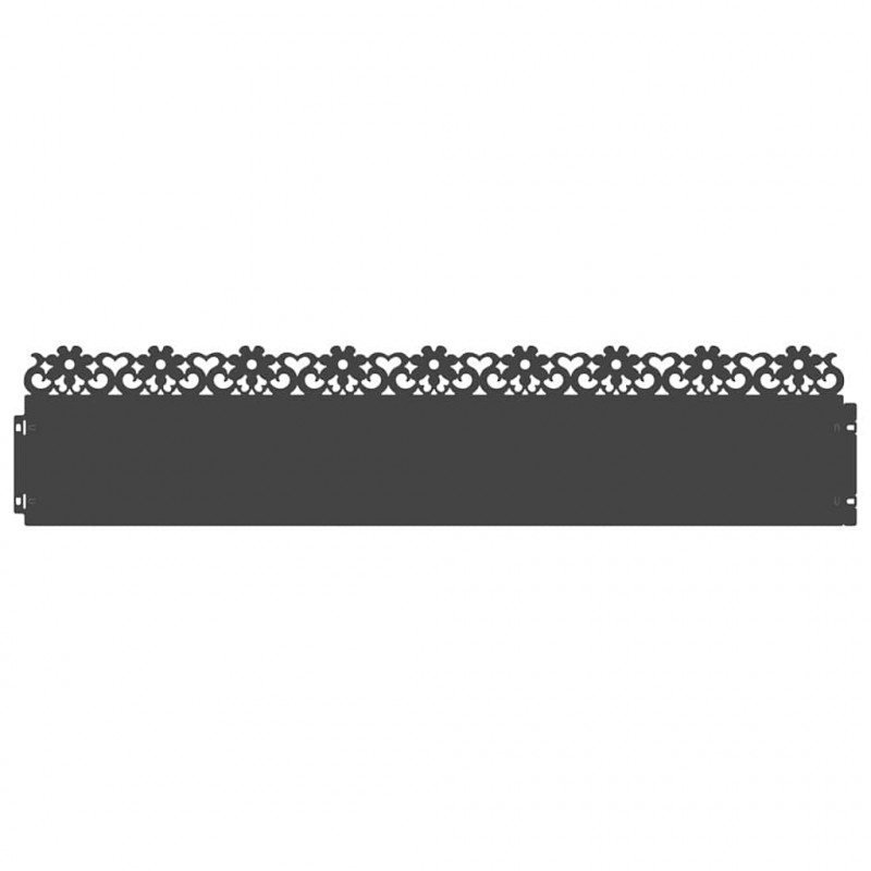 Obrzeża trawnikowe 30 pcs Czarny 103 x 0,05 x 22 cm Stal