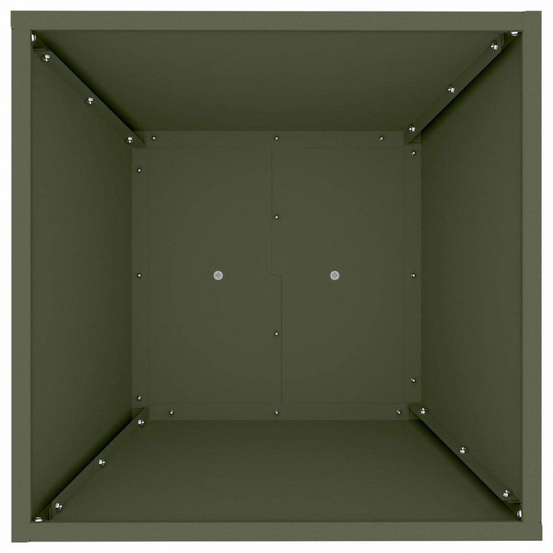 Donica słupowa 2 pcs Oliwkowy 40 x 40 x 100 cm