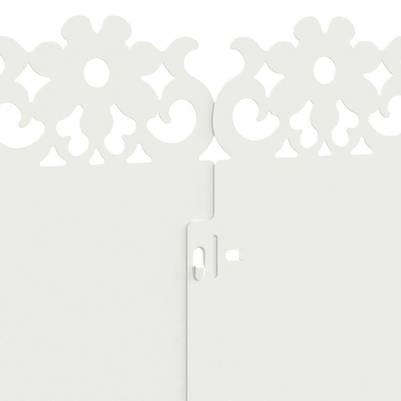 Obrzeża trawnikowe 10 pcs Biały 103 x 0,05 x 22 cm Stal