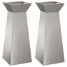 Donica słupowa 2 pcs Srebrny 40 x 40 x 100 cm