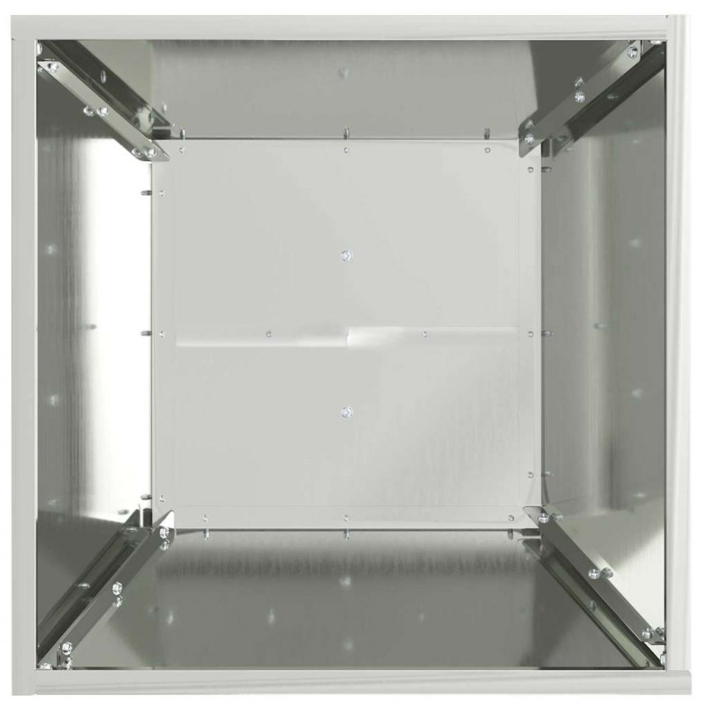 Donica słupowa 2 pcs Srebrny 40 x 40 x 100 cm